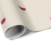 Patroon van rood wijnglas voor wijnliefhebbers cadeaupapier (Rol Hoek)