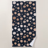 patroon van roos-goud en zwarte stippen strandlaken (Voorkant)