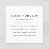 patroon van roze donuts, koekjeswinkel, gebak vierkante visitekaartje (Achterkant)