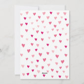 Patroon van roze harten, boogfoto Galentine's Day Feestdagenkaart (Achterkant)