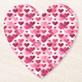 patroon van roze harten kartonnen onderzetters