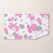 Patroon van roze olifanten, luifantennepalen, ster bad handdoek (Handdoek)