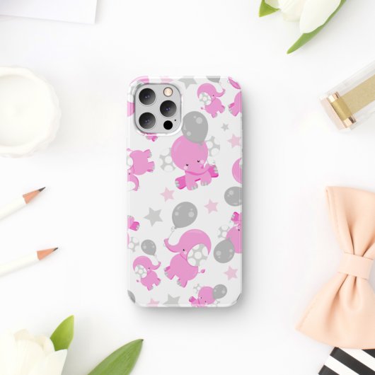 Patroon van roze olifanten, luifantennepalen, ster Case-Mate iPhone case