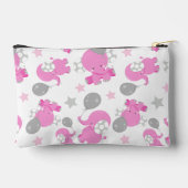 Patroon van roze olifanten, luifantennepalen, ster etui (Achterkant)