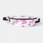 Patroon van roze olifanten, luifantennepalen, ster heuptasje (Voorkant)