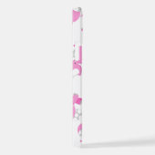 Patroon van roze olifanten, luifantennepalen, ster iPhone hoesje (Rechterkant)