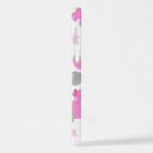 Patroon van roze olifanten, luifantennepalen, ster iPhone hoesje (Linkerkant)