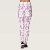Patroon van roze olifanten, luifantennepalen, ster leggings (Achterkant)
