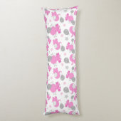 Patroon van roze olifanten, luifantennepalen, ster lichaamskussen (Achterkant (Verticaal))