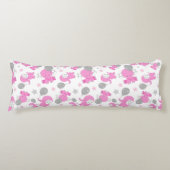 Patroon van roze olifanten, luifantennepalen, ster lichaamskussen (Voorkant)