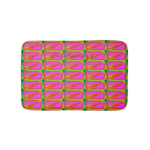 patroon van roze/roze zeemeermin badmat