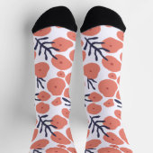 Patroon van roze stippen en groene bladeren sokken (Top)