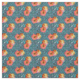 patroon van Rozen bloemen tegen mozaïekachtergrond Stof