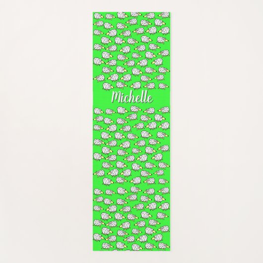 Patroon van schapen in een illustratieve stijl yogamat (Voorkant)