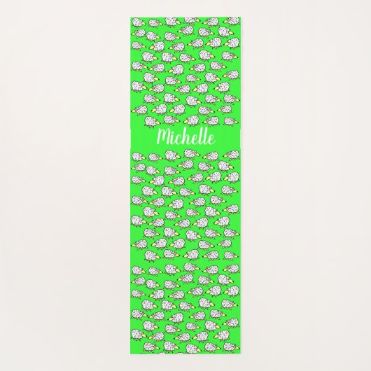 Patroon van schapen in een illustratieve stijl yogamat (Achterkant)