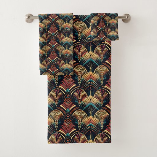 patroon van schattig betonnen kunstdeco bad handdoek (Insitu)