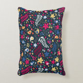 patroon van schattige vogels en bloemen decoratief kussen (Voorkant(Verticaal))