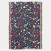 patroon van schattige vogels en bloemen deken (Voorkant Verticaal)