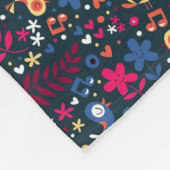 patroon van schattige vogels en bloemen fleece deken (Hoek)