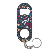 patroon van schattige vogels en bloemen mini flessenopener (Achterkant)