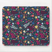 patroon van schattige vogels en bloemen muismat (Voorkant)