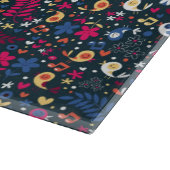 patroon van schattige vogels en bloemen snijplank (Hoek)