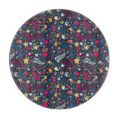 patroon van schattige vogels en bloemen snijplank (Voorkant)