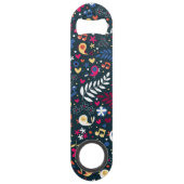 patroon van schattige vogels en bloemen speed flessenopener (Achterkant)