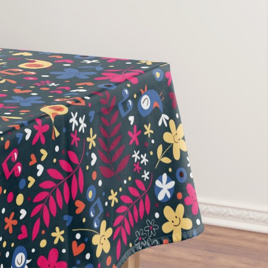patroon van schattige vogels en bloemen tafelkleed (Voorbeeld)
