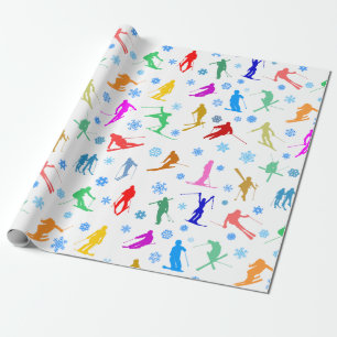 Patroon van slangen. kleurrijke silhouettes op wit cadeaupapier