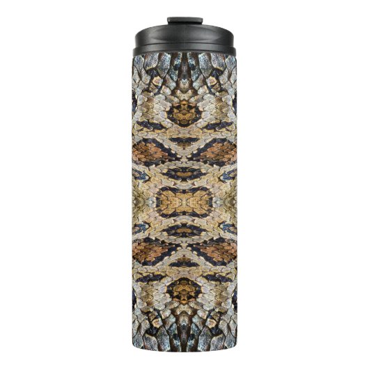 patroon van slangenhuid.  dierlijke afdruk thermosbeker (Voorkant)