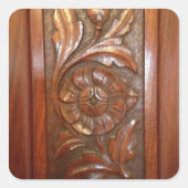 patroon van snijbloem vierkante sticker (Voorkant)