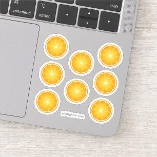 patroon van snijdsels van Oranje vruchten van de s Sticker