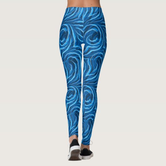 Patroon van spiraalvormige en gladde golvende lijn leggings (Achterkant)
