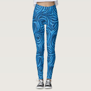 Patroon van spiraalvormige en gladde golvende lijn leggings