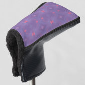 Patroon van Spring Paarse en Soft Pink Golfheadcover (3/4 voorkant)