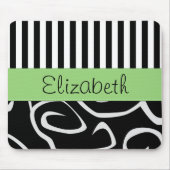 patroon van strips, patroon van cirkels, Jouw naam Muismat (Voorkant)