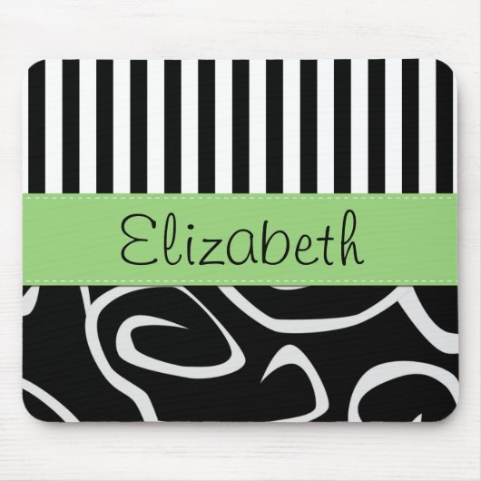 patroon van strips, patroon van cirkels, Jouw naam Muismat (Voorkant)