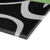 patroon van strips, patroon van cirkels, Jouw naam Snijplank (Hoek)