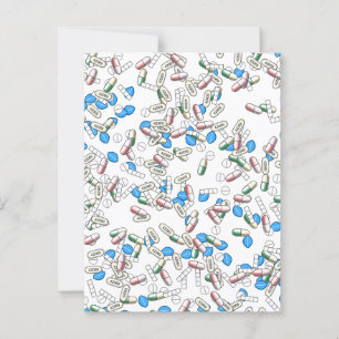 Patroon van strooipillen briefkaart