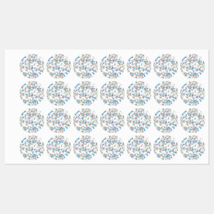 Patroon van strooipillen labels