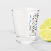 Patroon van strooipillen shot glas (Links)