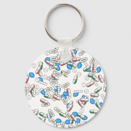 Patroon van strooipillen sleutelhanger