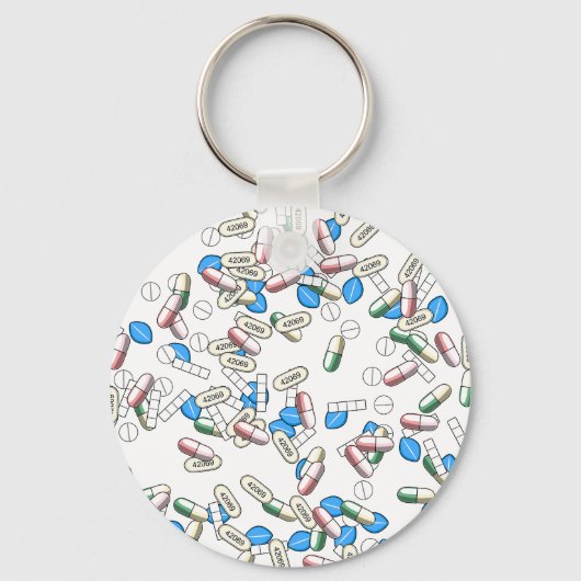 Patroon van strooipillen sleutelhanger (Voorkant)