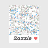 Patroon van strooipillen sticker (Vel)