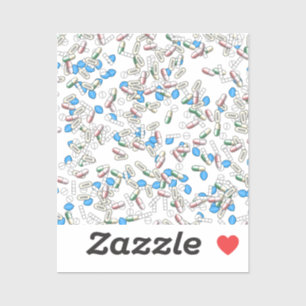 Patroon van strooipillen sticker