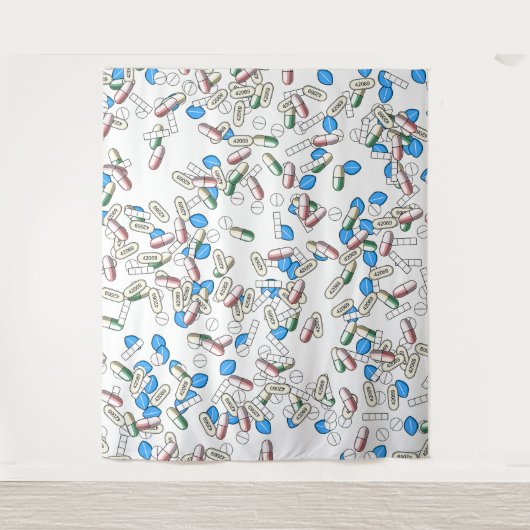 Patroon van strooipillen wandkleed (Voorkant)