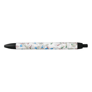 Patroon van strooipillen zwarte inkt pen