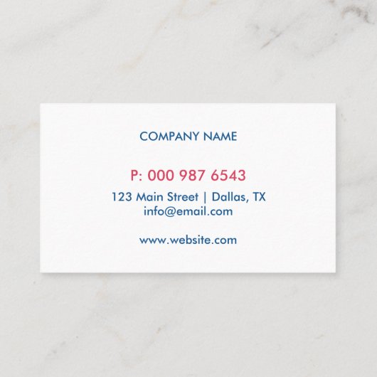 Patroon van tandartsgereedschap | pediatrische tan visitekaartje (Achterkant)