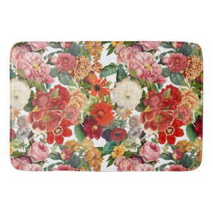 patroon van tuinbloemen badmat